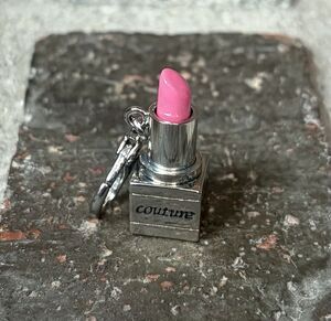 JUICY COUTURE silver tone pink enamel Lip stick charm - VINTAGE